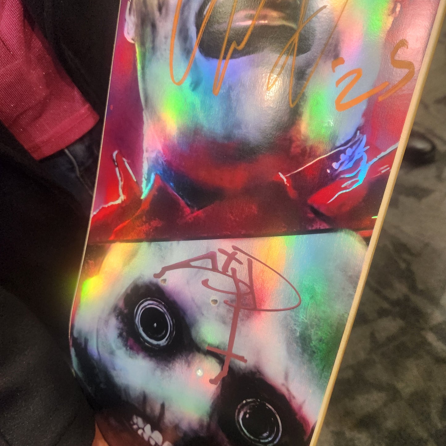 Corey Taylor and Sid Wilson SIGNED Slipknot deck