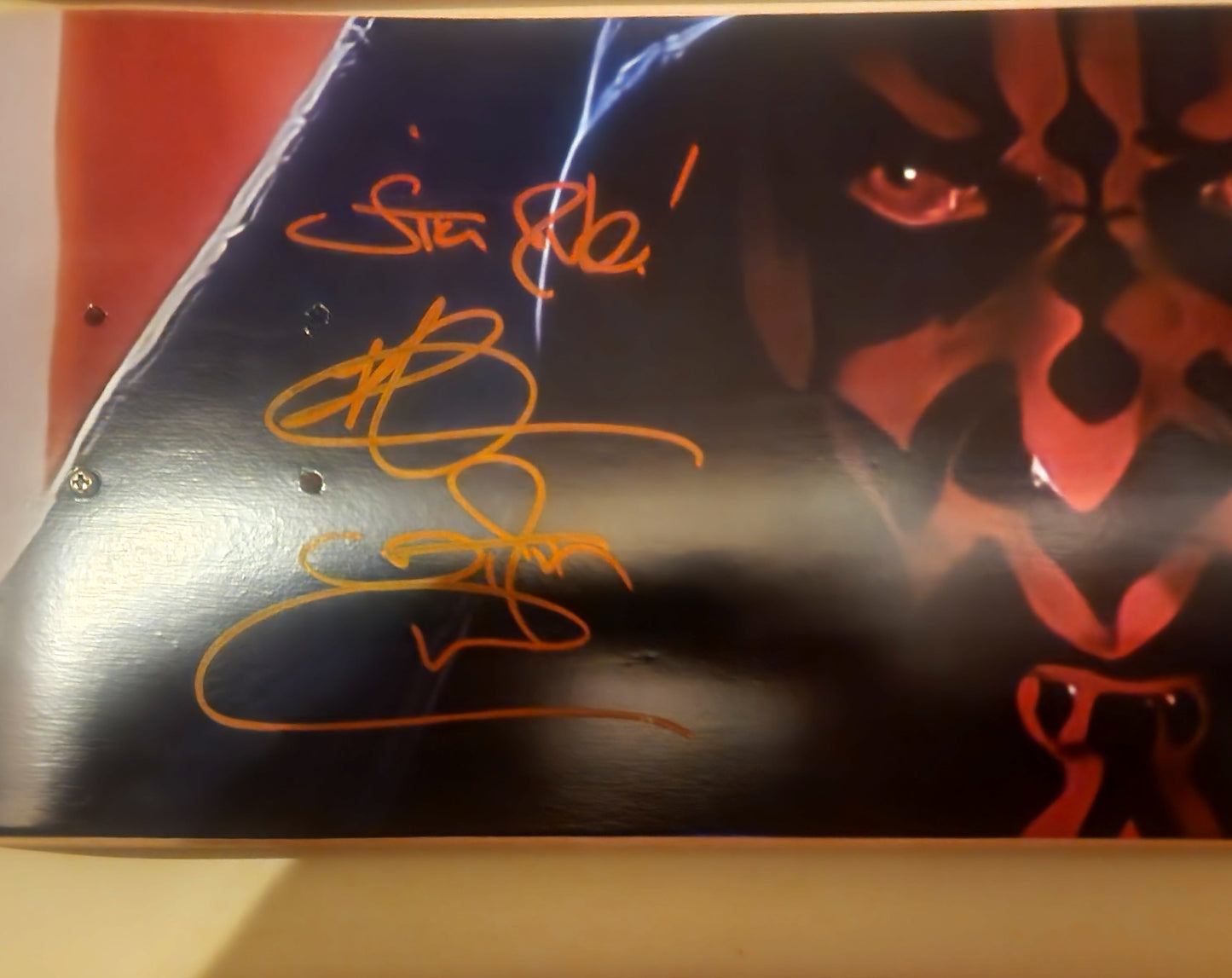 Ray Park SIGNED "sith rule" Deck. Only 1 that exists!