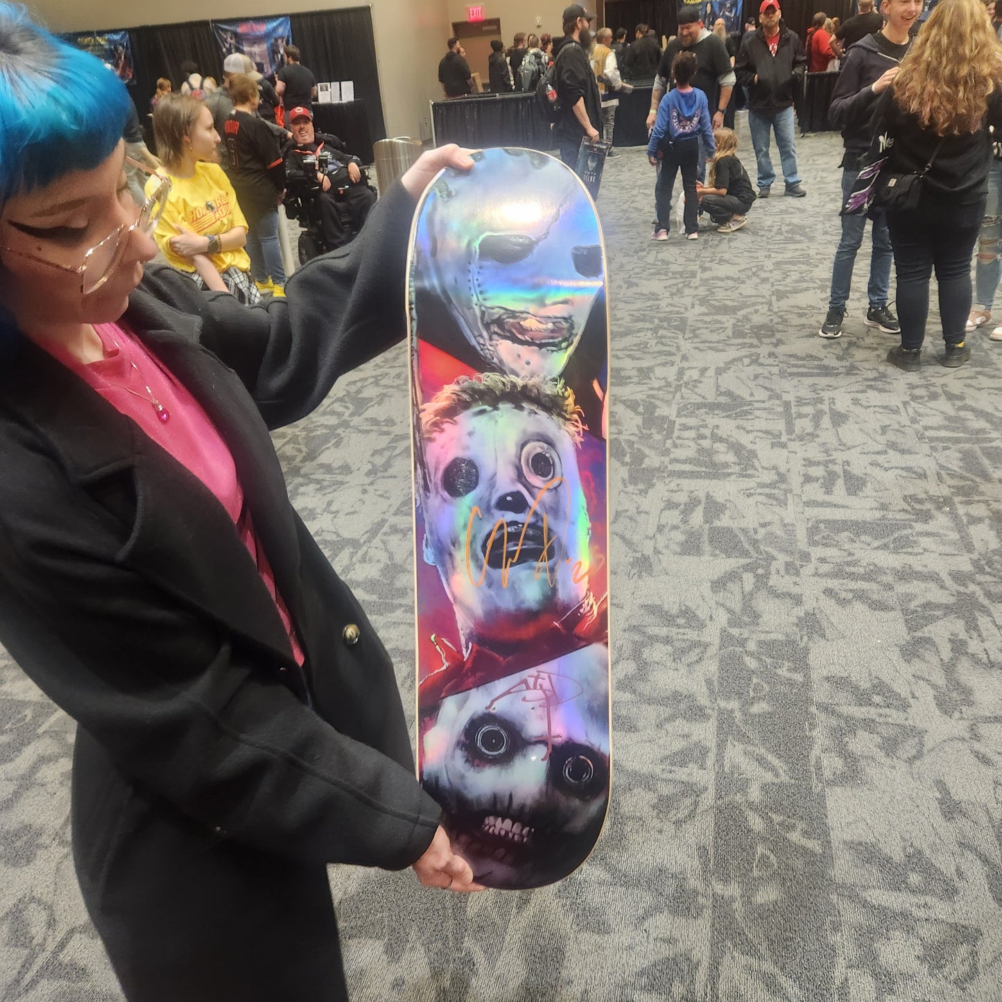 Corey Taylor and Sid Wilson SIGNED Slipknot deck